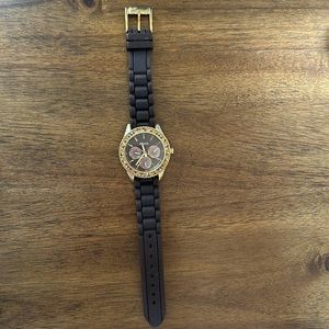 Fossil Women’s watch Brown and Gold with Multi Colored Rhinestones